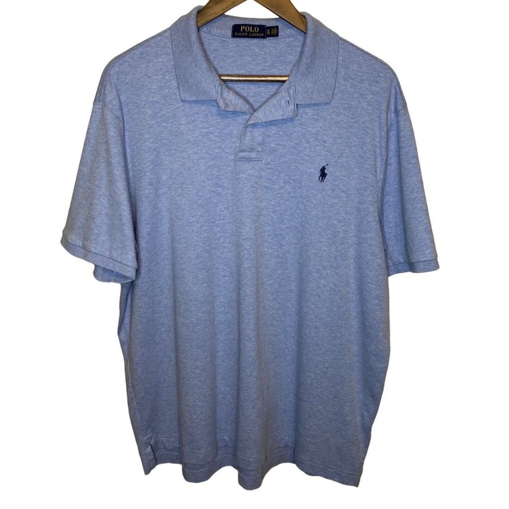 Polo by Ralph Lauren heather blue short sleeve classic polo size XL